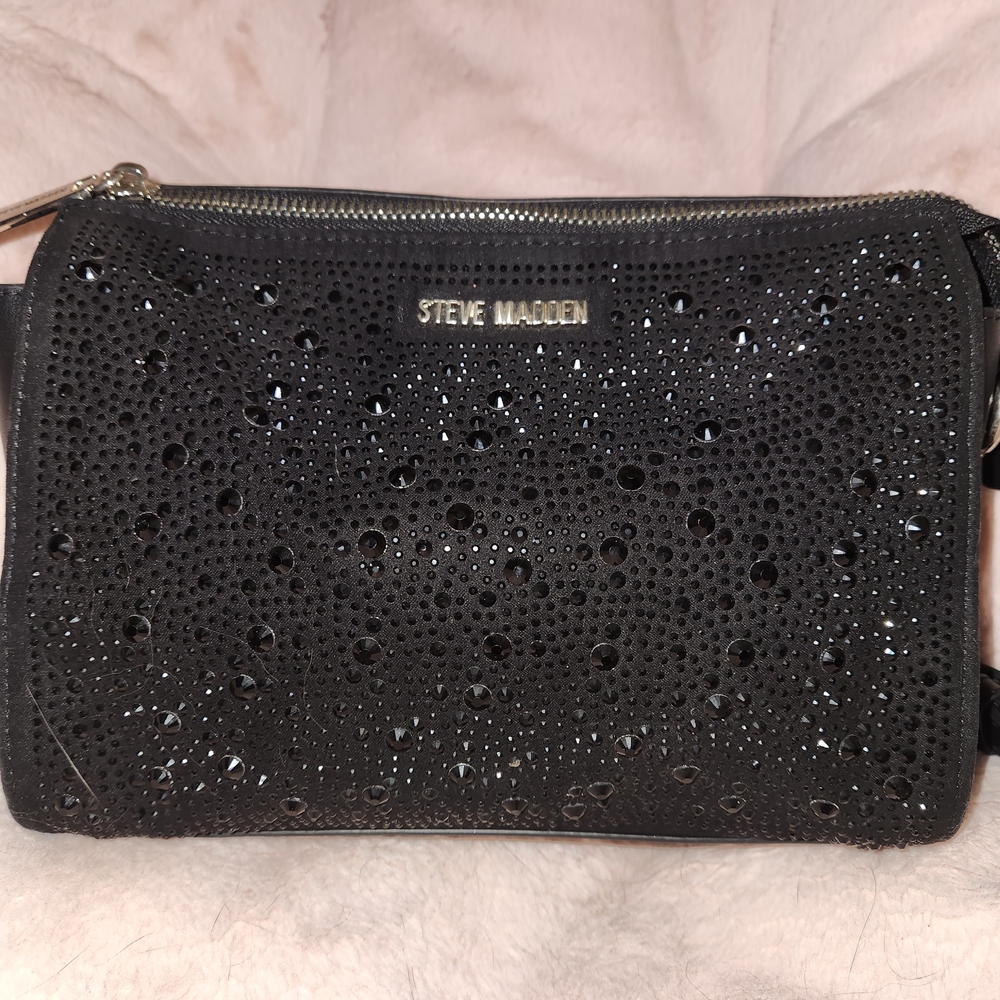 Steve Madden Black Studded Crossbody Bag